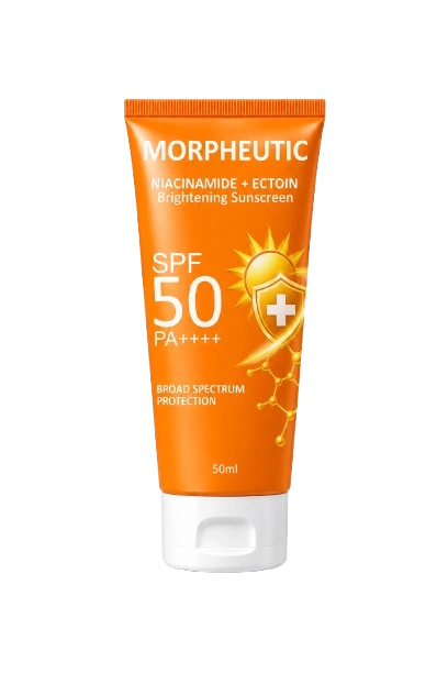 Morpheutic Niacinamide + Ectoin Brightening Sunscreen SPF 50 PA++++, 50 ml, front of pack