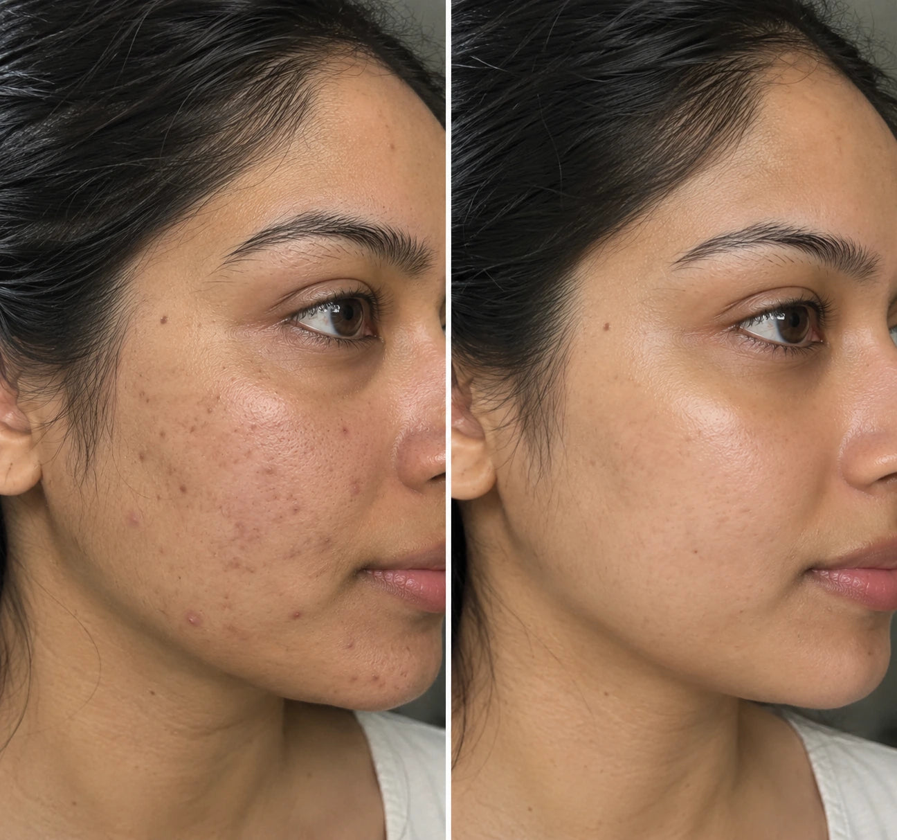 MORPHEUTIC PDRN Face Serum — before and after comparison